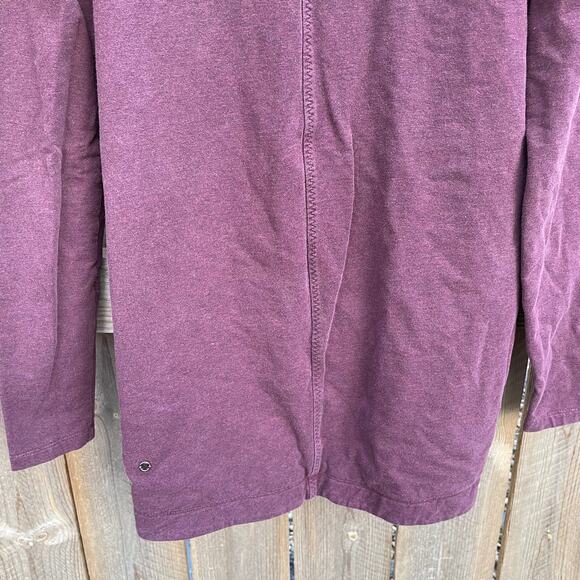 Lululemon Cardigan Sweatshirt Jacket That's A Wrap Heathered Burgundy Size 6 - Picture 5 of 6